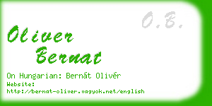 oliver bernat business card